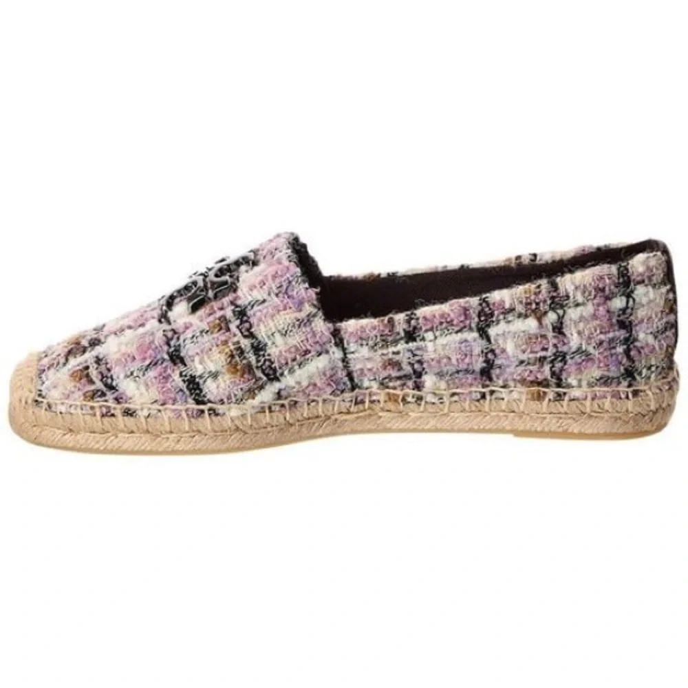 Tory Burch | Everly Tweed Espadrille -Purple Multicolor Tweed - Picture 2 of 12